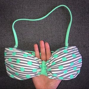 Mint green strappy bikini